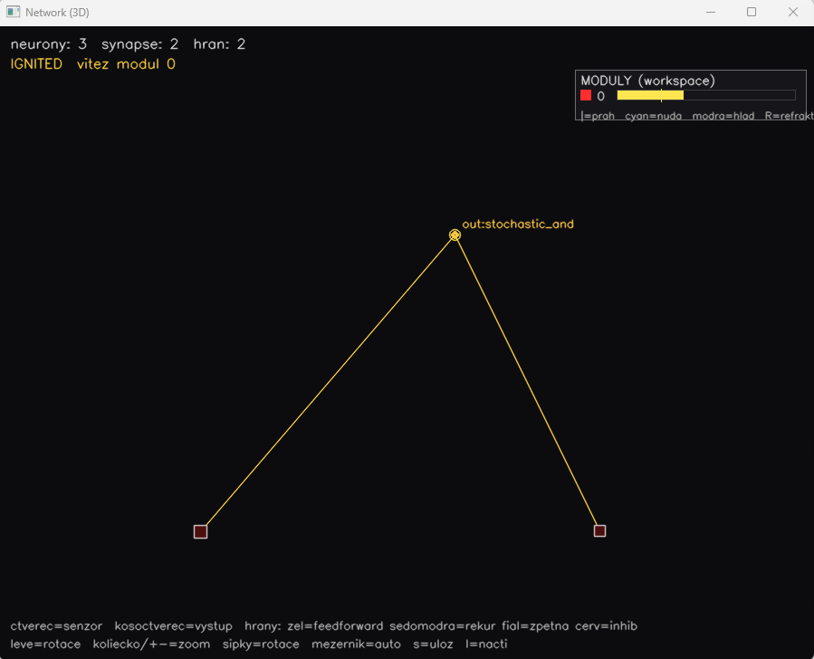 One stochastic neuron doing AND